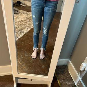 Lucky brand frayed jeans, size 25